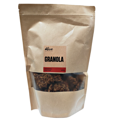 Cinnamon & Dried Fruits Granola by Alive, 400gr