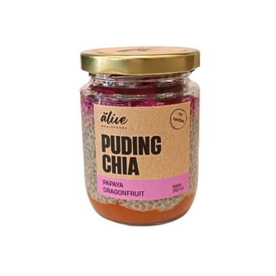 Chia Pudding - Papaya Dragonfruit 250ml by Alive