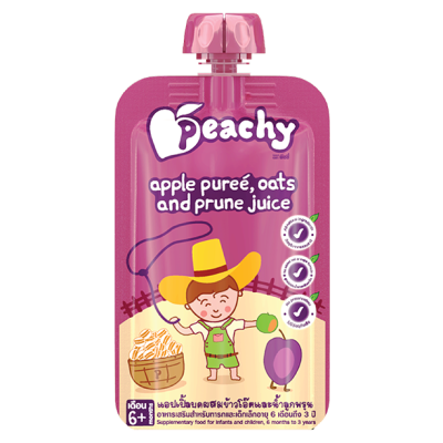 Apple puree, Oats and Prune juice by Peachy Baby Food 110gr