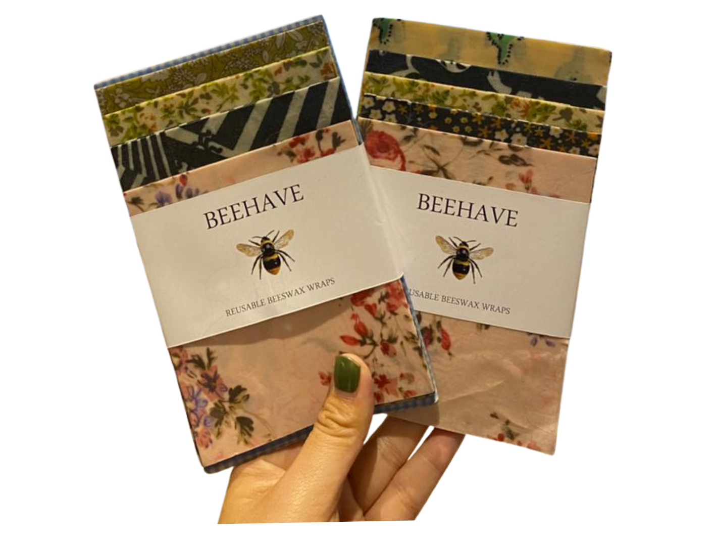 Beeswax Wraps Beehave Mixed of 5 Sets