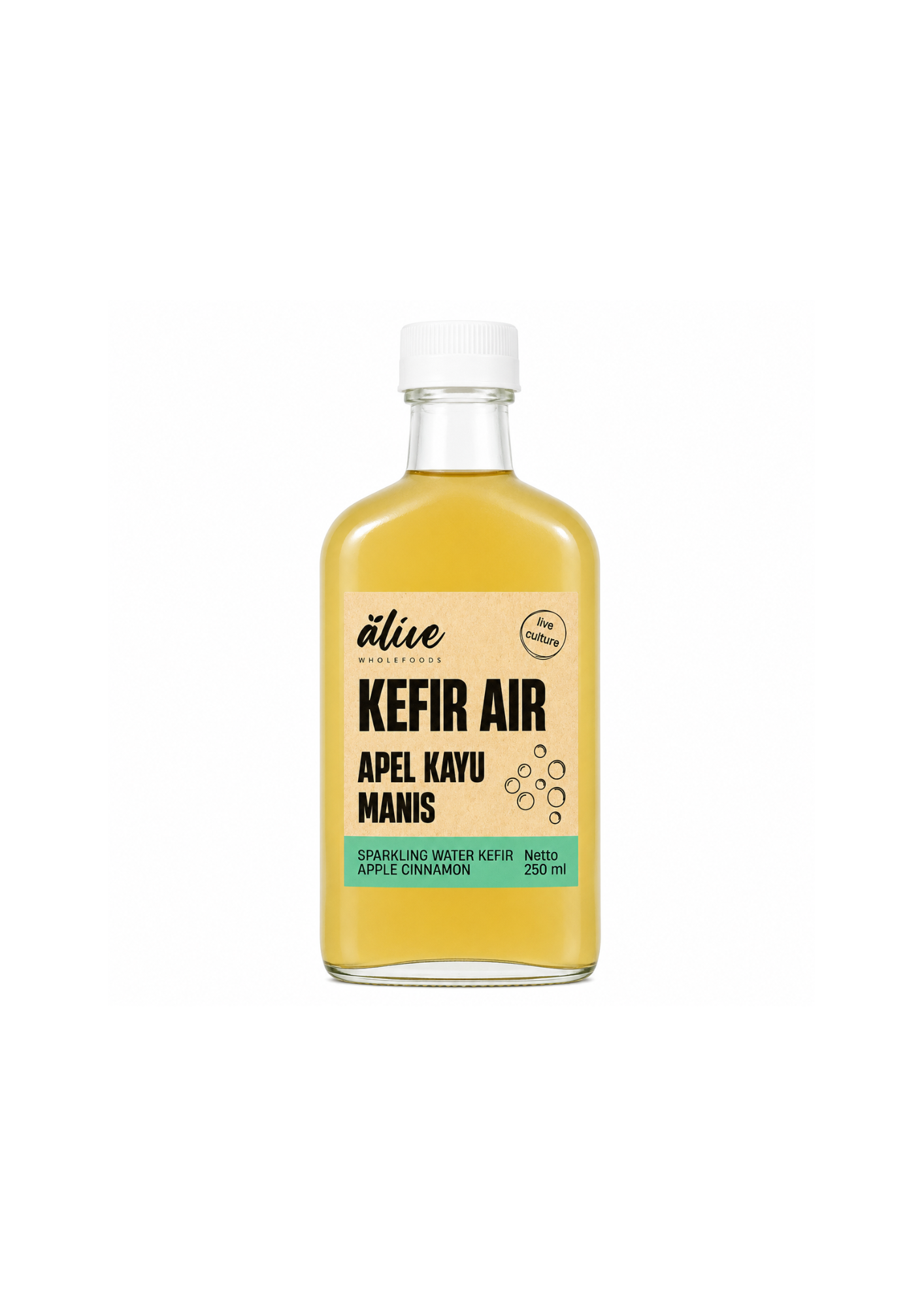 Sparkling Kefir Apple Cinnamon 250ml by Alive
