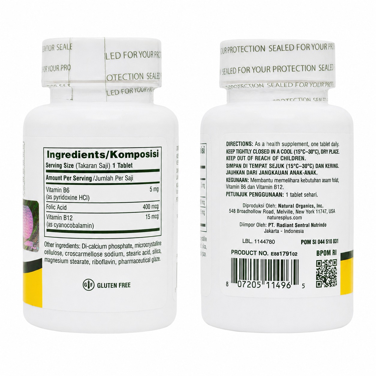 Folic Acid Hearts by Nature's Plus 90Tabs - Image 2