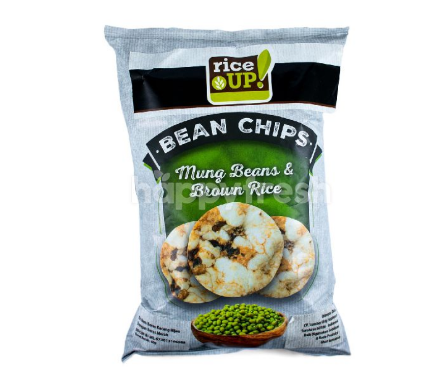 Bean Chips Mung Beans & Brown Rice (GF) by Rice Up 60g Alive Whole Foods