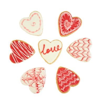 White Choc Heart Sugar Cookie by Mindful Munchies