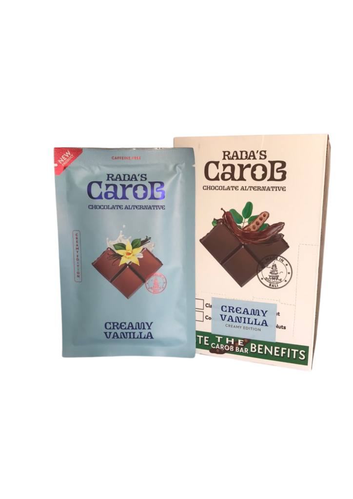 Rada’s Carob Creamy Vanilla 50g Alive Whole Foods
