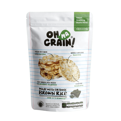 Rice Crackers Umami Seaweed 50gr by Oh Ma Grain