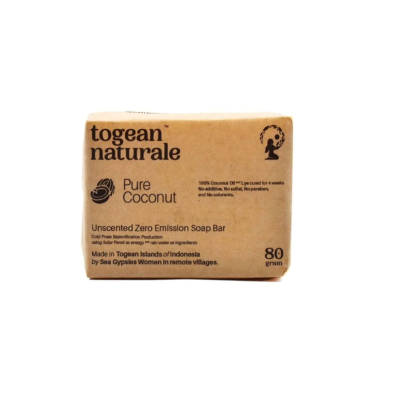 Pure Coconut Soap 80gr by Togean Naturale
