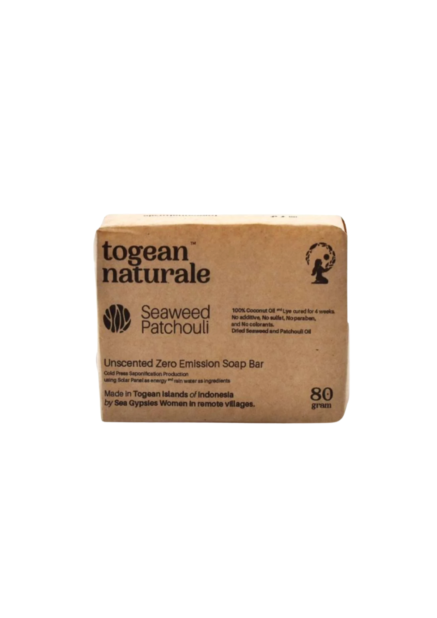Seaweed Patchouli Soap 80gr by Togean Naturale
