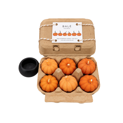 Mini Pumpkin Box of 6 by Bale Natural Candle
