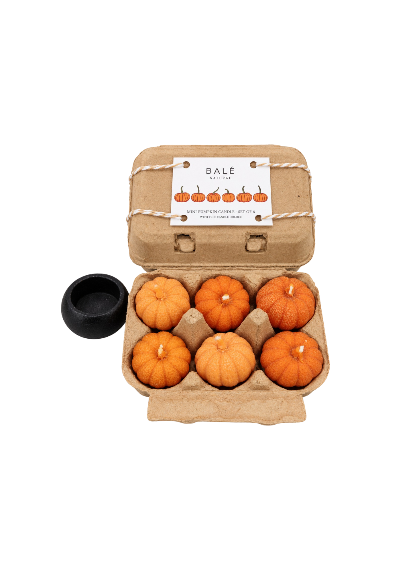 Mini Pumpkin Box of 6 by Bale Natural Candle
