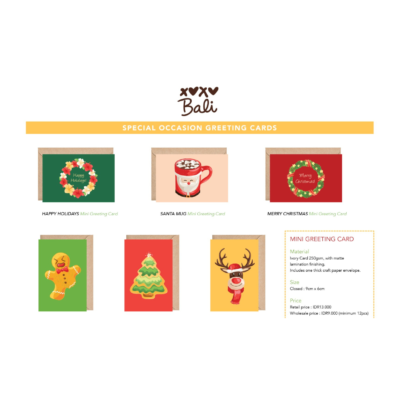 MINI GREETING CARD by Xoxo Bali