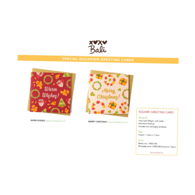 SQUARE GREETING CARD by Xoxo Bali