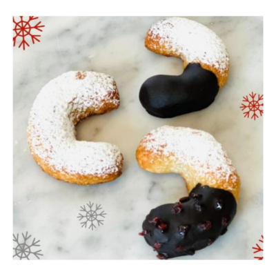 Xmas Almond Crescent Cookies by Wheatfields