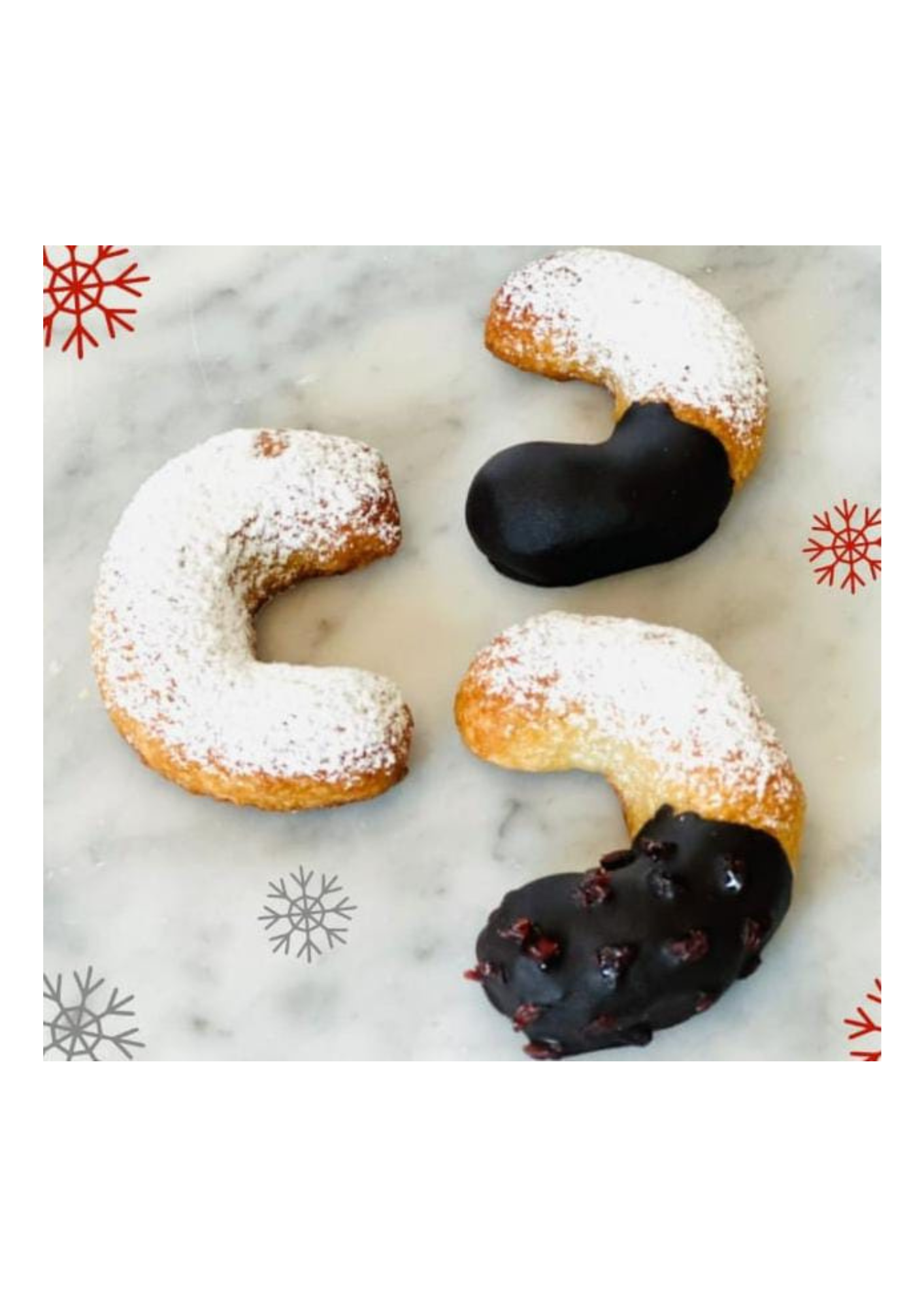 Xmas Almond Crescent Cookies by Wheatfields