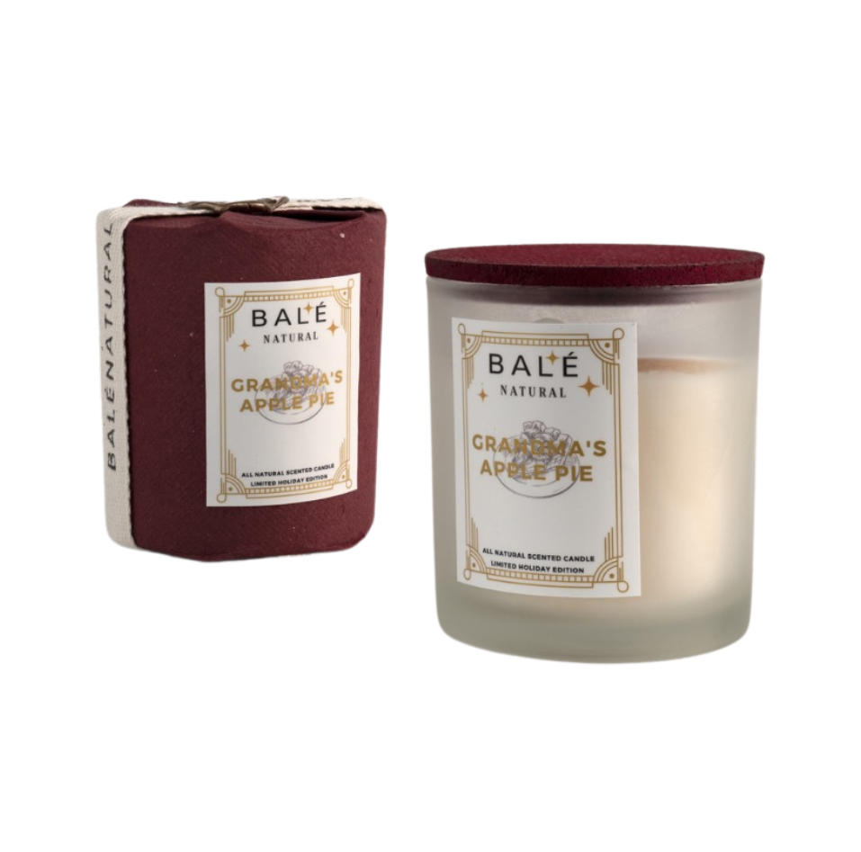 L Candle Granma's Apple Pie by Bale Natural Candle