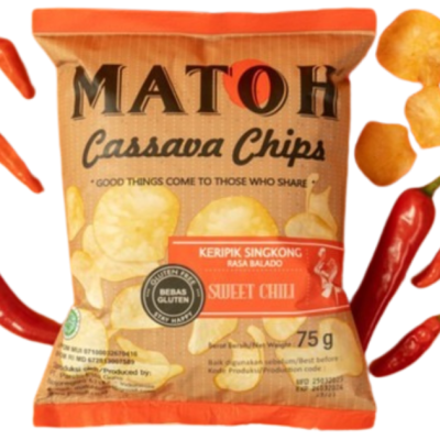 Matoh Cassava Chips, Sweet Chili (GF) 75gr