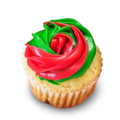 Xmas Vanilla Red-Green Cupcakes (V) by Mindful Munchies