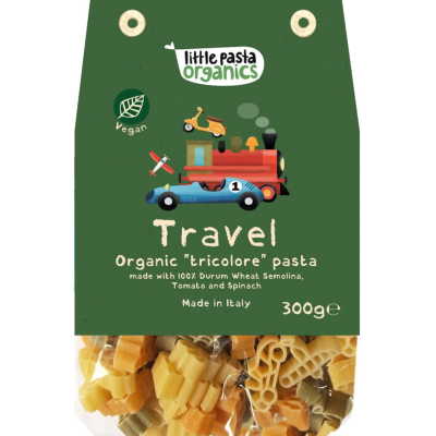 Travel Tricolour Pasta by Little Pasta Organics, 300gr