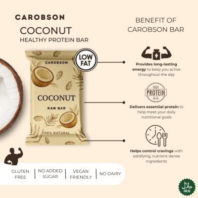 Coconut Raw Bar by Carobson, 40gr