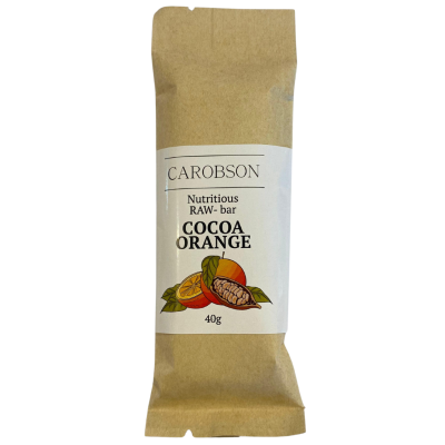 Cocoa Orange Raw Bar by Carobson, 40gr