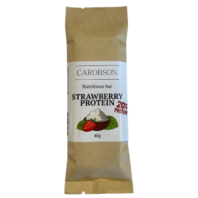 Strawberry Raw Bar by Carobson, 40gr