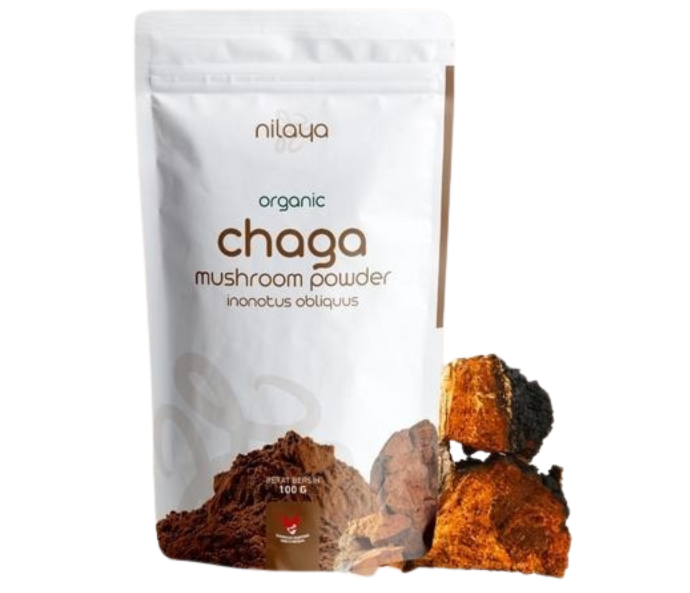 Chaga Mushroom Powder by Nilaya, 100gr