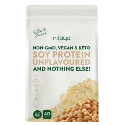 Soy Protein Powder (Non-Gmo) Unflavoured by Nilaya, 1kg