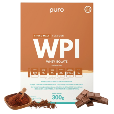 Whey Protein Isolate Choco Malt by Puro, 300gr