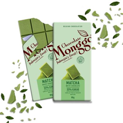 MATCHA WHITE CHOCOLATE 33%, 80gr by Chocolate Monggo