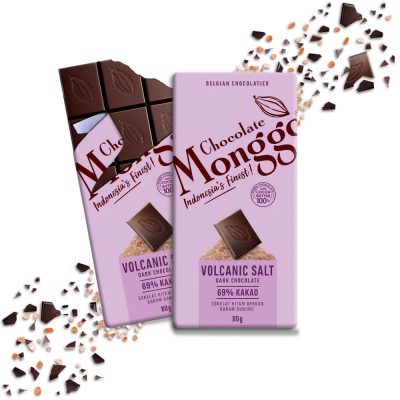 VOLCANIC SALT DARK CHOCOLATE 69%, 80gr by Chocolate Monggo