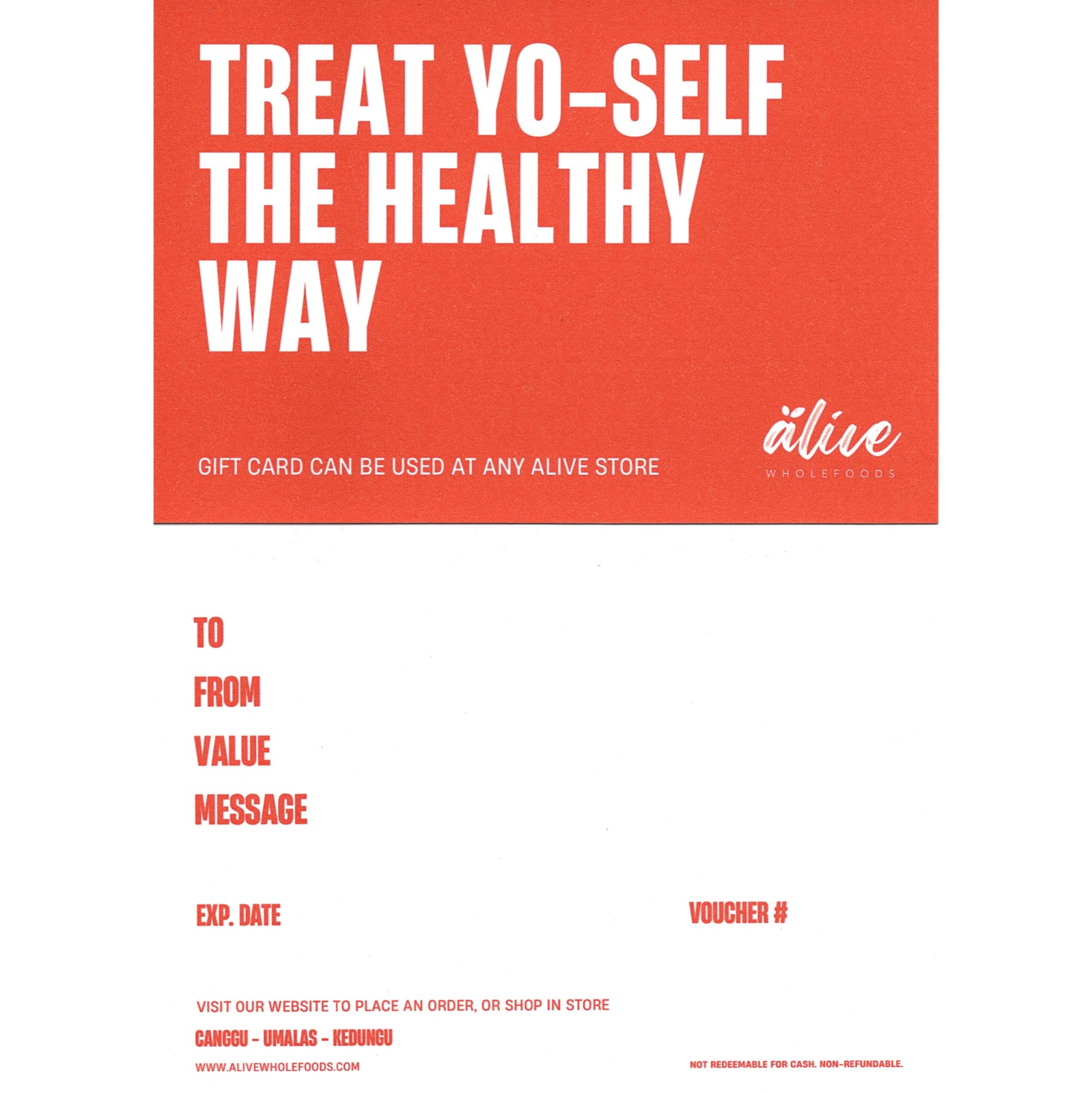 ALIVE XMAS GIFT VOUCHER