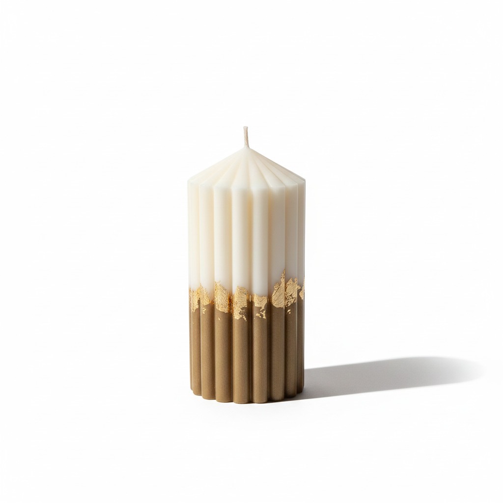 Gold Small Column by Bale Natural Candle
