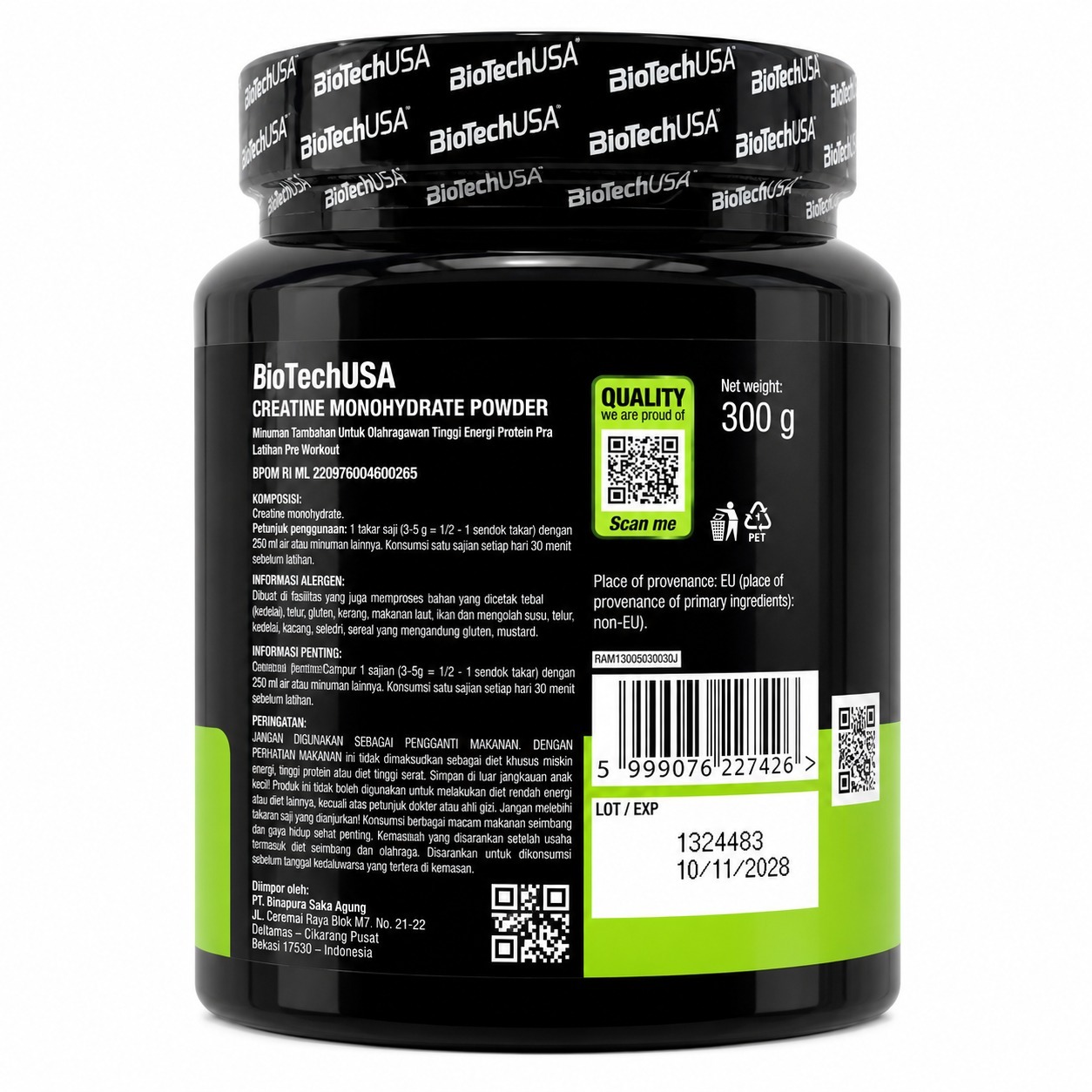 CREATINE MONOHYDRATE 300g by BioTechUSA - Image 2