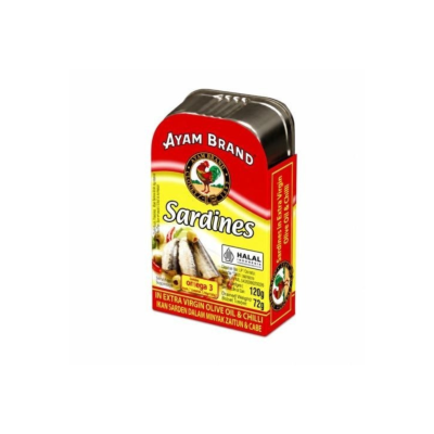 SARDINES IN OLIVE OIL WITH CHILLI 120gr by Ayam Brand