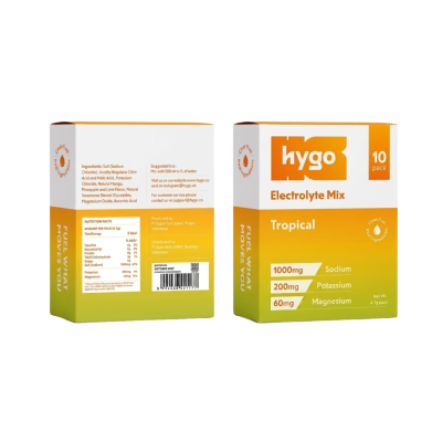 Hygo Electrolyte Mix, Tropical, by Wild East Aura - BOX/10pcs