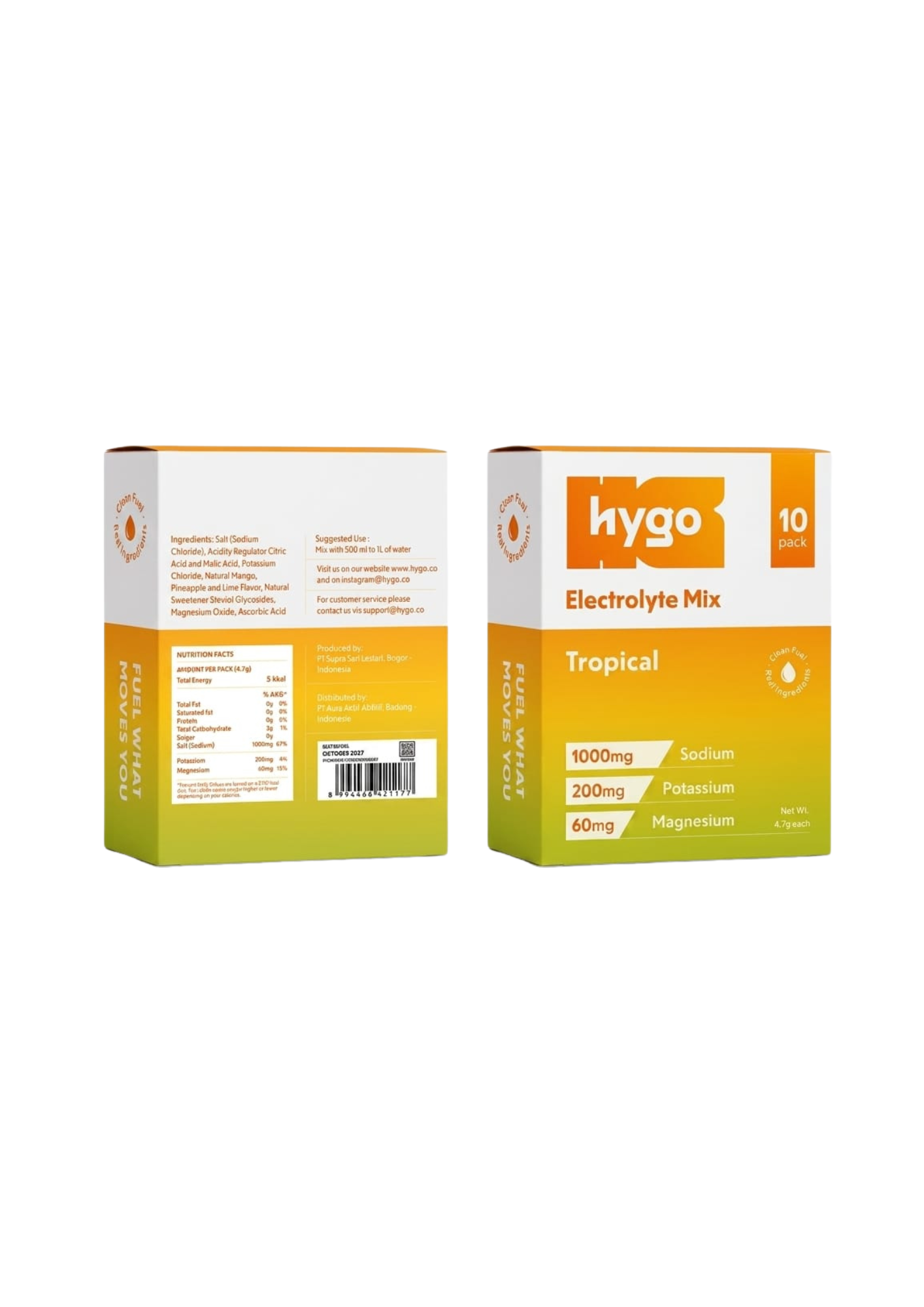 Hygo Electrolyte Mix, Tropical, by Wild East Aura - BOX/10pcs
