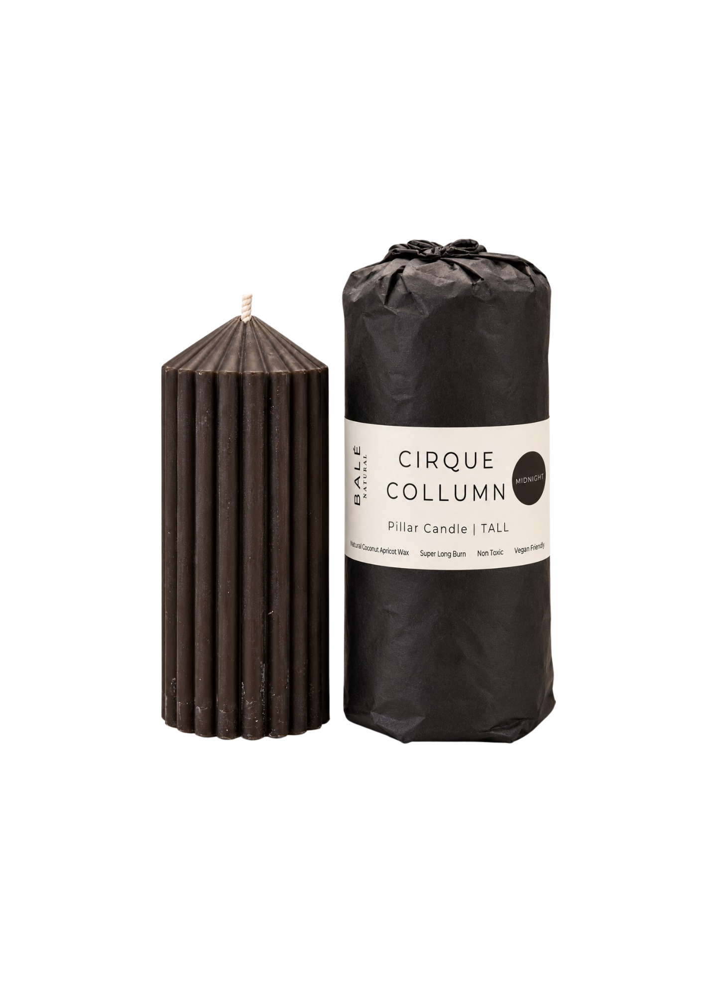Cirque Collumn Tall by Bale Natural Candle