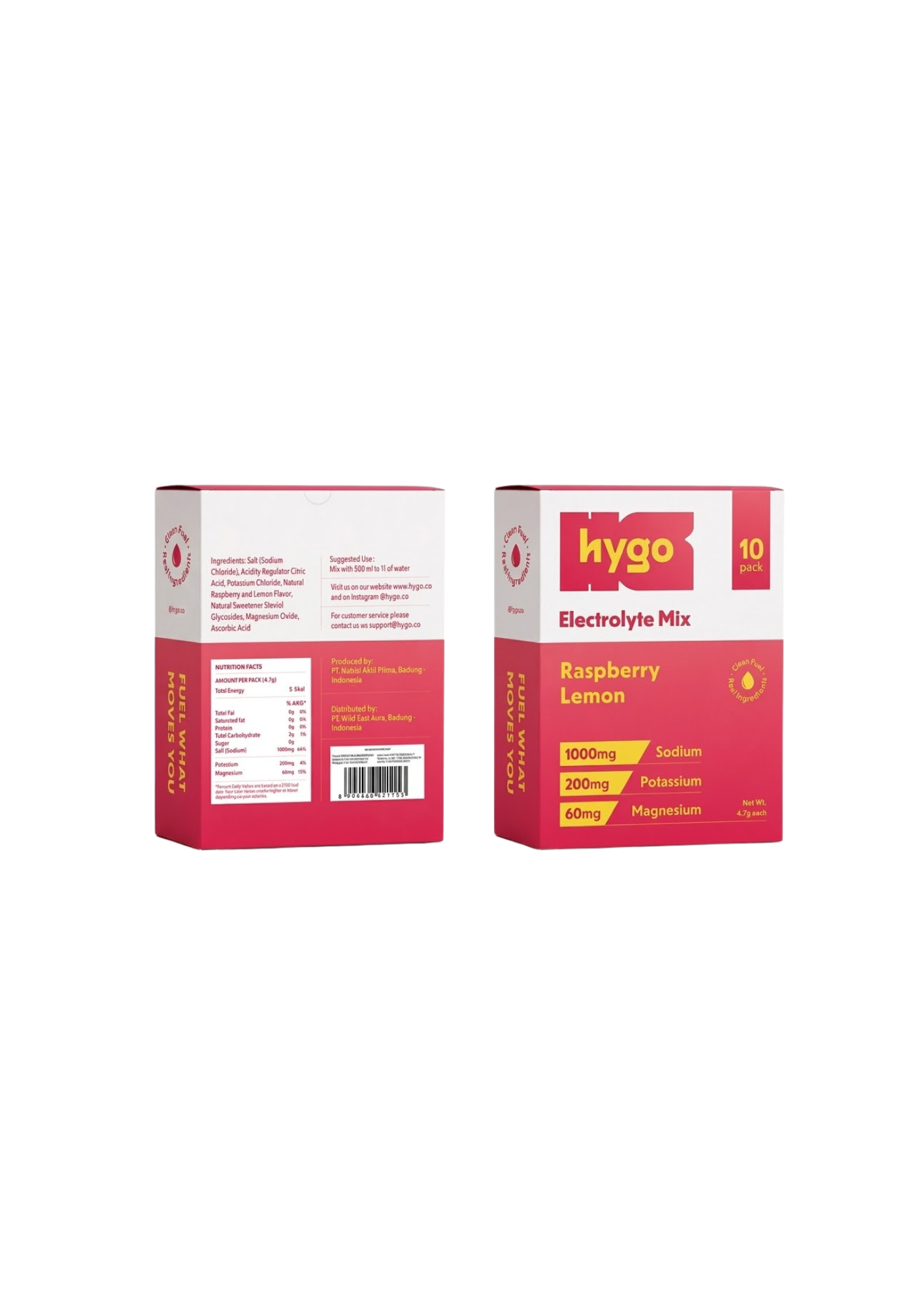 Hygo Electrolyte Mix Wild East Aura, Raspberry lemon, by Wild East Aura